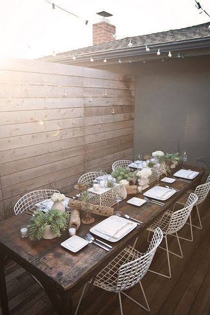 String lights dining best sale room